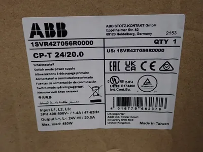 New | in-Stock ABB CPT24/20.0 DIN Rail Power Supplies Ohio US | HGR 24 #786978