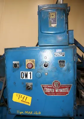 24" COOPER WEYMOUTH 7 ROLL MOTORIZED POWERED COIL STRIP STRAIGHTENER: STOCK #23702