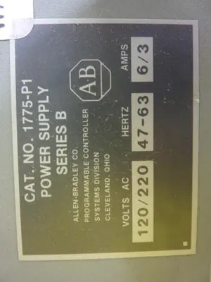 USED ALLEN BRADLEY 1775-P1 SER B