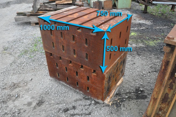 Used CLAMPING BLOC 1000 X 750 X 500 MM Angle Plates BE | Apt International N.V #366366