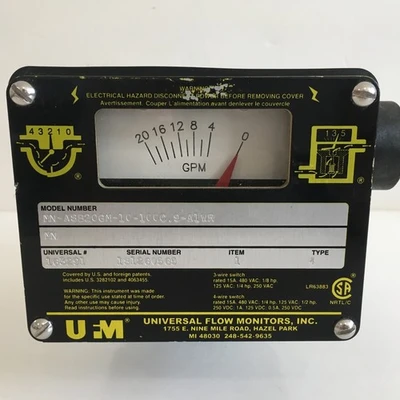NEW Universal Flow Monitors Inc MN-ASB20GM-10-1000.9-A1WR