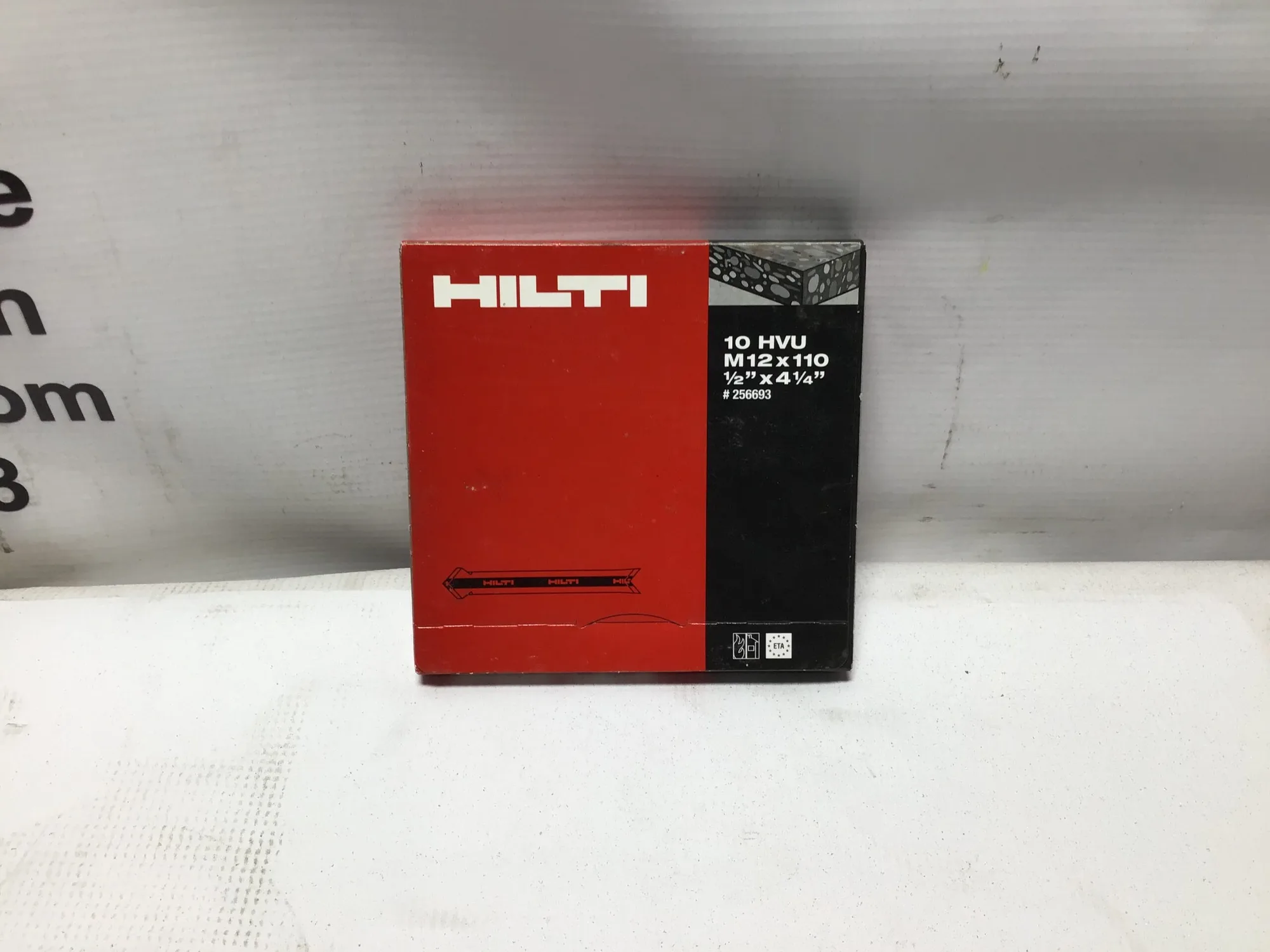 Hilti 256693 HVU2 ANCHOR CAPSULE M12 x 110 1/2″ x 4.25″ Concrete anchor