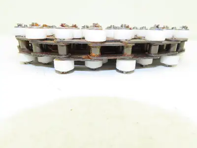 Tsubaki RF2040S-1LPSR-T-CP Chain Outboard Rollers 10' Long 1" Double Pitch *PICS