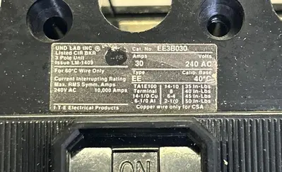 Used ITE EE3B030 Miscellaneous Equipment (Electrical & Power) Ohio US | Surplus Asset Holdings #1239942