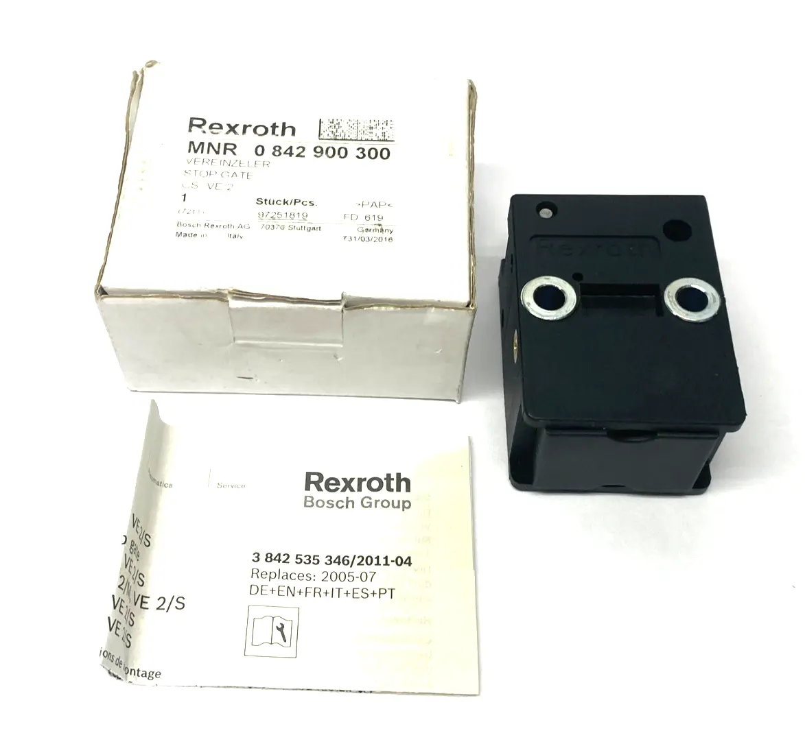 New | in-Stock Bosch Rexroth Pneumatic Damping Stop Gate VE 2 NO HARDWARE Pneumatic Cylinders Michigan US | Maverick Industrial Sales #1424612