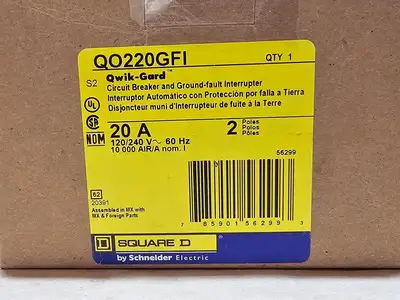 NEW SQUARE D QOB220GFI