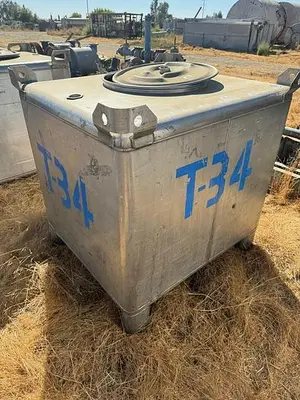 Tank, 350 Gallon, 316 Stainless Steel, LiquiTote, #5991126
