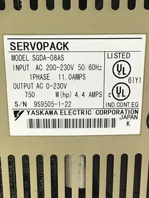 USED YASKAWA SGDA-08AS