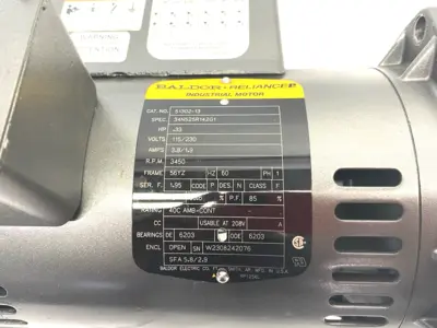 Used ABB, Baldor-Reliance Electric Motor 1-Phase 3450rpm 0.33HP 34N525R142G1 A.C. Motors Michigan US | Maverick Industrial Sales #1391771