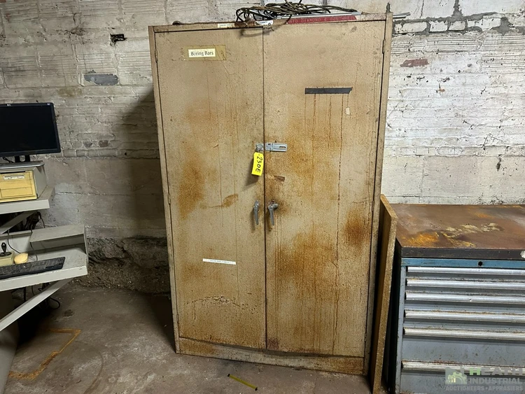 Used _UNKNOWN_ (2) TWO DOOR STEEL CABINETS 36 IN X 18 IN X 72 IN, 48 IN X 24 IN X 78 IN W/ STEEL CABINET, CONTENTS Cabinets Illinois US | Heath Industrial Auction Services #1549897