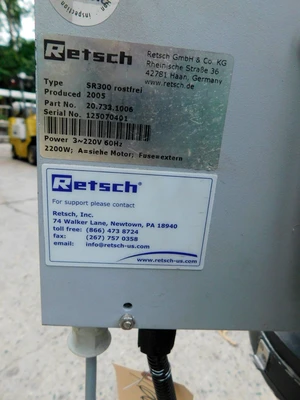 USED RETSCH HAMMERMILL SR 300
