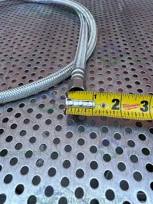 Unbranded 60" Stainless Steel Braided Hose w/ 1/2" NPT Fittings