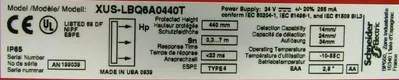 NEW TELEMECANIQUE XUS-LBQ6A0440 LIGHT CURTAIN SET 440MM 17-1/2" 903010