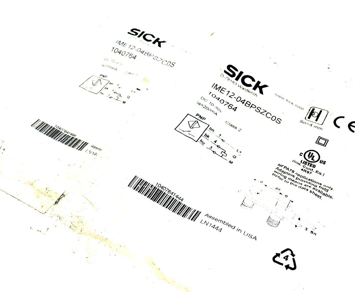 NEW LOT OF 2 SICK IME12-04BPSZC0S PROXIMITY SENSOR 1040764