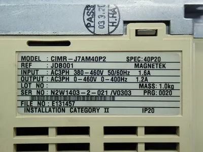 USED YASKAWA CIMRJ7AM40P2