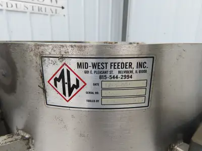 Mid West 12" Vibratory Bowl Parts Feeder 115V Magnetic Coil Stainless 5/16"