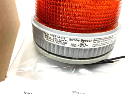 New | in-Stock Edwards Signaling AdaptaBeacon Strobe Beacon Amber 240VAC 0.02A Safety Products (Other) Michigan US | Maverick Industrial Sales #1392750
