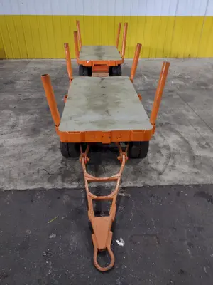 (2) 72" X 36" A STREICH & BROS HEAVY DUTY FLAT BED TOW CARTS: STOCK #23688