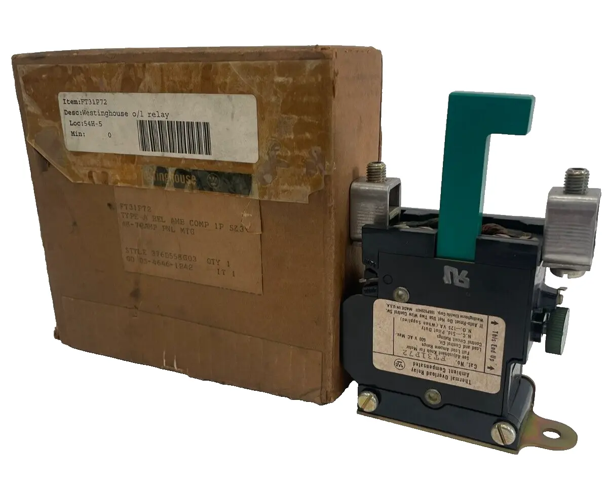 NEW WESTINGHOUSE FT31P72 OVERLOAD RELAY