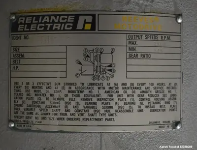 Used Union Process Attritor - Ceramic Lined, 3 HP XP Motor