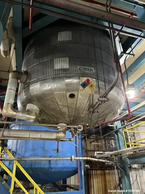 Used 2,200 Gallon 316L Stainless Steel Jacketed Mix Tank with 15 HP Agitator