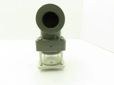 Valvmatic EE125V 1 1/4" Shutoff Valve Double Action Pneumatic Powered PVC