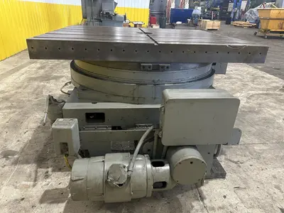 50" X 60" CINCINNATI BICKFORD CROSS SLIDING ROTARTY T-SLOT  MOTORIZED MILL TABLE: STOCK #22529