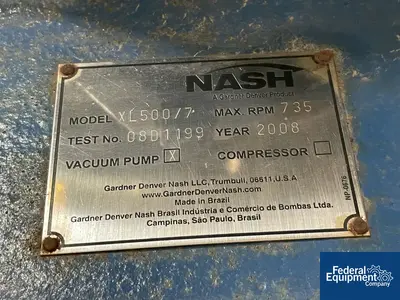 USED Nash 125 HP Nash Vacuum Pump, Model XL500/7