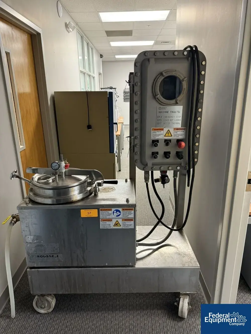 USED Rousselet Robatel 300MM Rousselet Robatel Basket Centrifuge, Model RC30VXR, 316 S/S