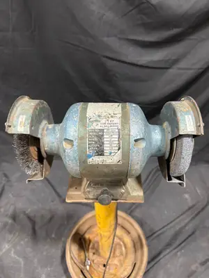 Electric Bench Grinder on Stand