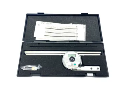 USED MITUTOYO DIGIMATIC DIGITAL UNIVERSAL BEVEL PROTRACTOR 300MM BLADE