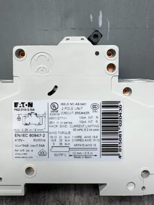 Eaton FAZ-C10/2-NA 102167 Circuit Breakers | ESS Industrial Equipment Sales (10)