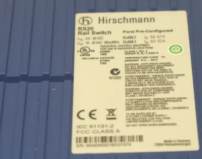NEW HIRSCHMANN RS20-0800T1T1SDAPFO05.0.02 ETHERNET RAIL SWITCH