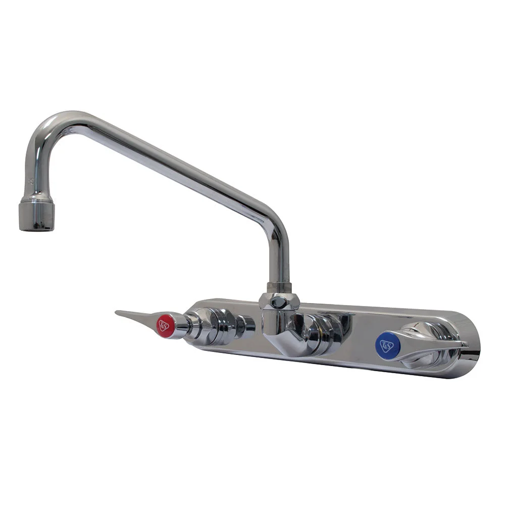 Advance Tabco K-1118 Splash Mount Faucet - 8" Swing Spout, 8" Centers, Lead Free