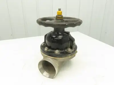 ITT 4-C-425-0-WB-903 Dia-Flo 4" Diaphragm Pinch Valve Stainless Pipe Butt Weld