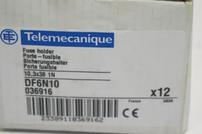 12 NEW TELEMECANIQUE DF6-N10 FUSE HOLDERS DF6N10