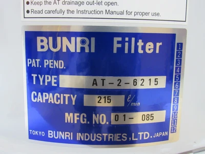 NEW BUNRI AT-2-6215 SEPERATOR FILTER AUTO-10 AT26215 LPW403A-2.2