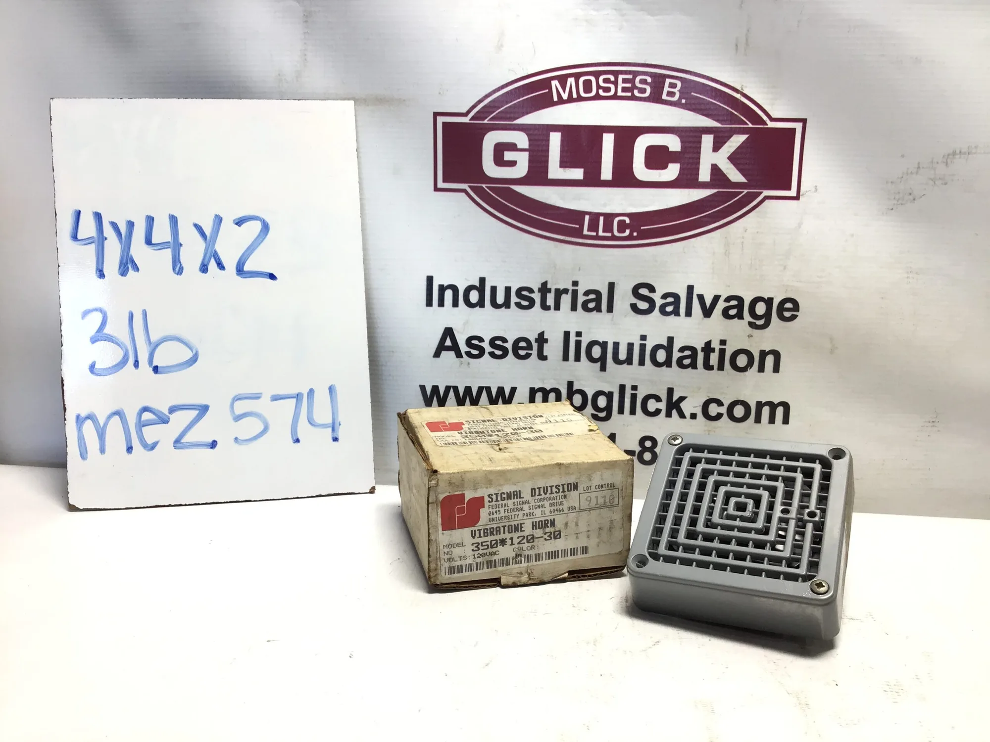 NEW FEDERAL SIGNAL 350-120-30 VIBRATONE HORN 120VAC GRAY