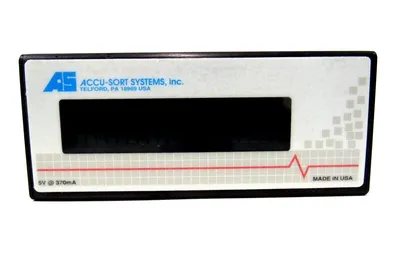 NEW ACCU-SORT SYSTEMS 5V@370MA DISPLAY 5V370MA