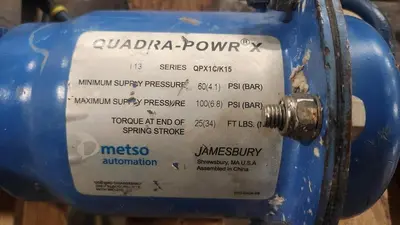 QUADRA-POWR® X ROTARY ACTUATORS QPX1C/K15 W/ NELES METSO ND9103HN STOCK PF - 211