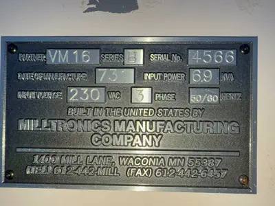 Used MILLTRONICS VM16 Vertical Machining Centers Ohio US | HGR 24 #1287329