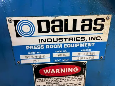 DALLAS DDCR-6000-18 / DPS-3-9-18 / DRF-418 Coil Feed Lines | PressTrader Limited (4)
