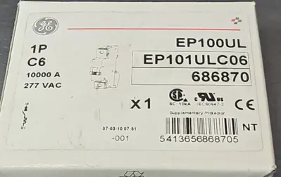 General Electric EP100UL C6 Amp 277VAC (Modular plus). Loc4C25