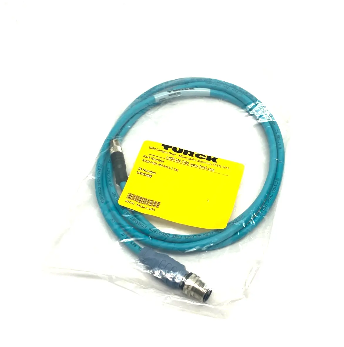 NEW TURCK DOUBLE ENDED CONNECTION CORDSET