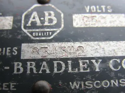 A-B Allen Bradley 202 Series 834342 DC Contactor 50A 250VDC