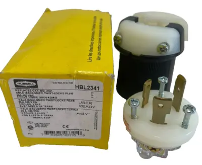 NEW HUBBELL HBL2341 TWIST LOCK PLUG 2P 20AMP 480VAC LOT OF 11