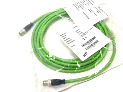 NEW BECKHOFF DOUBLE ENDED ETHERCAT CABLE M12 4-PIN