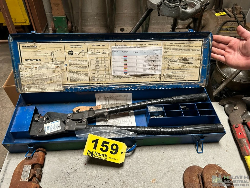 Used _UNKNOWN_ THOMAS + BETTS TBM8 WIRE LUG CRIMPING TOOL Wire Crimpers Illinois US | Heath Industrial Auction Services #1379708
