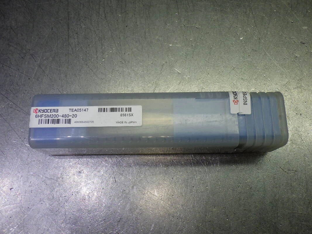Kyocera 20mm 6 Flute Carbide SQ Endmill 20mm Shank 6HFSM200-480-20 (LOC597)
