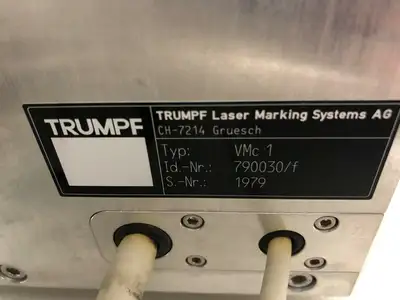 Used TRUMPF LASER ENGRAVING MARKER SYSTEM Laser Markers | Maverick Industrial Sales #1109270
